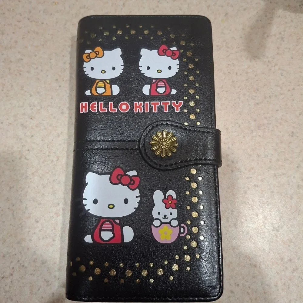 Hello Kitty Black Wallet- New
